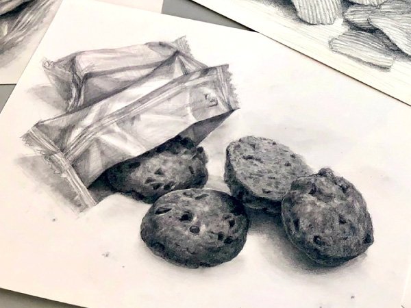 デッサンで食べ物を描いてみよう！