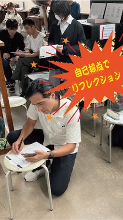丸像描写の三つ目のデッサン作品をリフレクション