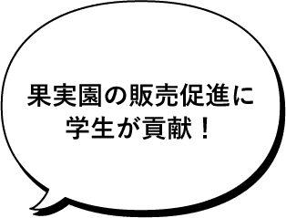 果実園の販売促進に学生が貢献!