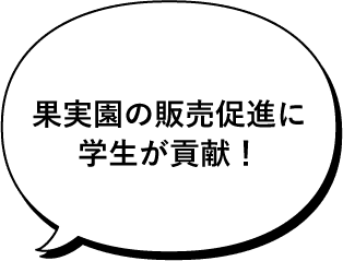 果実園の販売促進に学生が貢献！